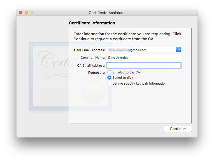 Make a new certificate signing request