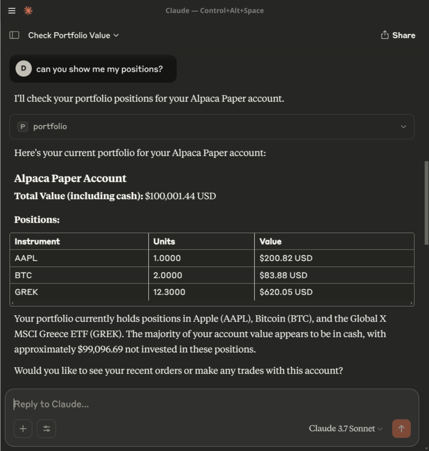 result of call to portfolio